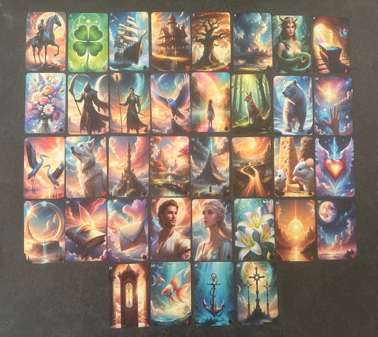 Kartendeck: Das Sommerparadies Lenormand 36 Karten zzgl. 10 Zusatzkarten