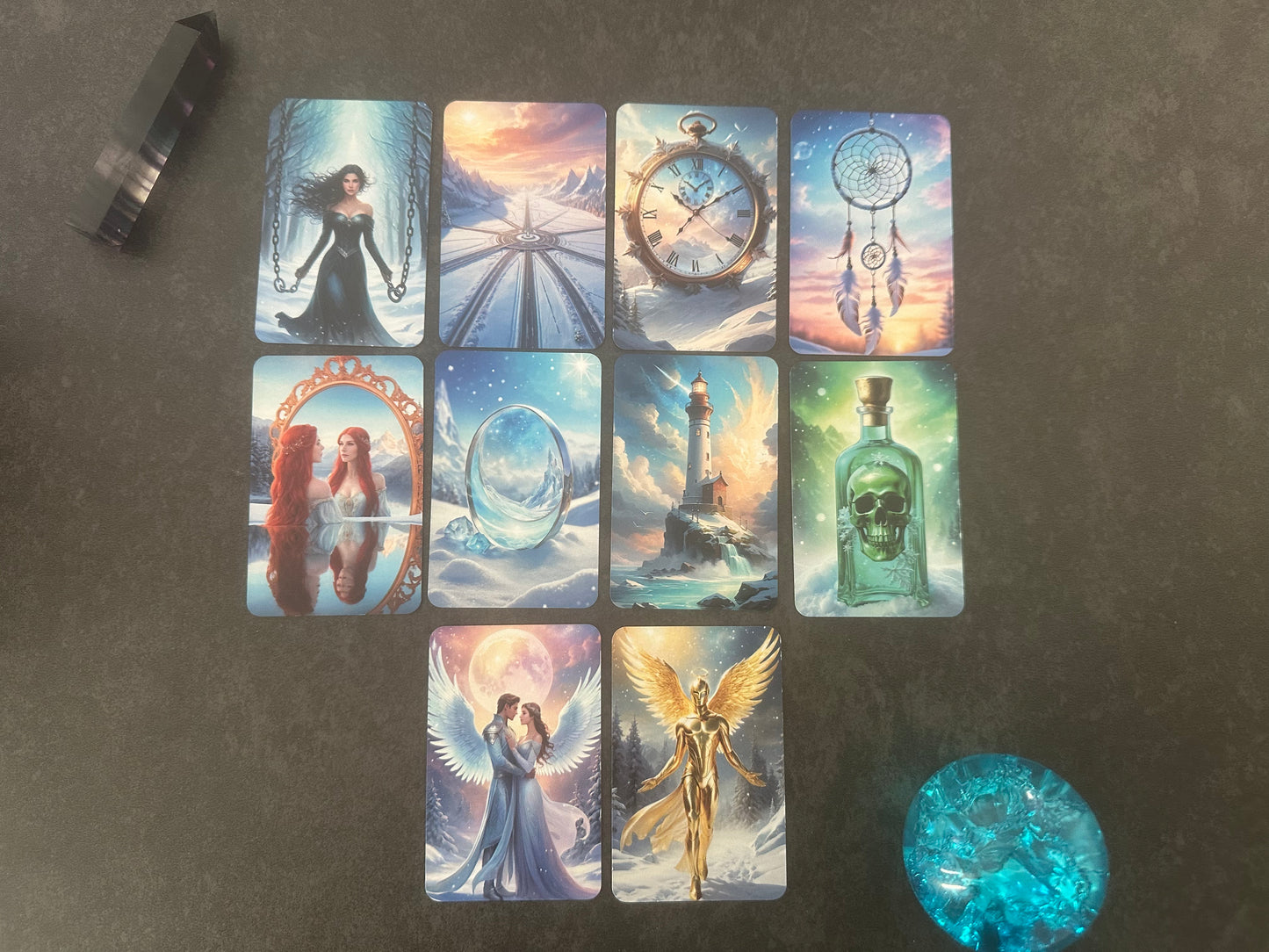 Kartendeck: Das Winterparadies Lenormand 36 Karten zzgl. 10 Zusatzkarten