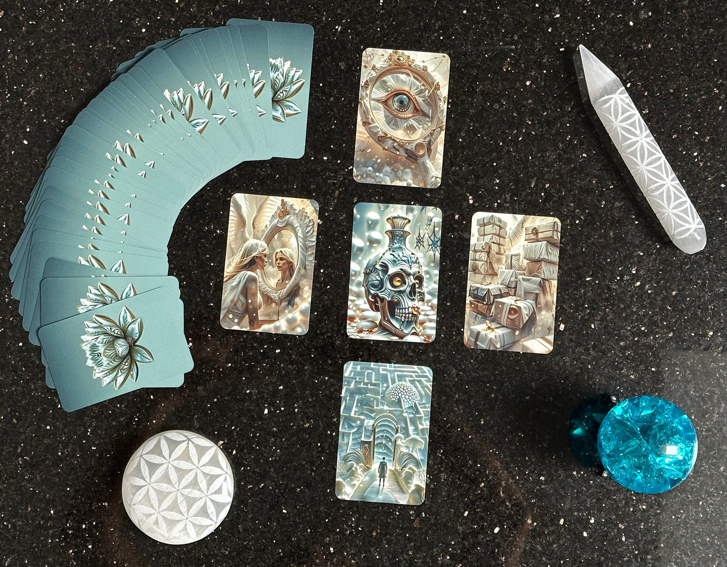 Kartendeck: Das Glanz der Engel Lenormand 36 Karten zzgl. 17 Zusatzkarten