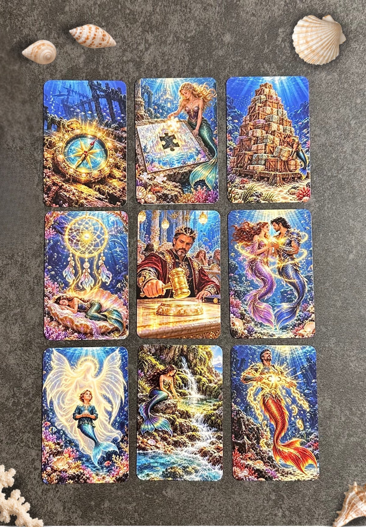 Kartendeck: Das Lenormand der Unterwasserwelten 36 Karten zzgl. 18 Zusatzkarten