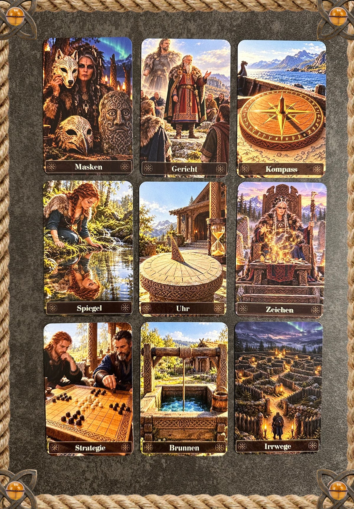 Kartendeck: Das Lenormand der nordischen Legenden 36 Karten zzgl. 18 Zusatzkarten