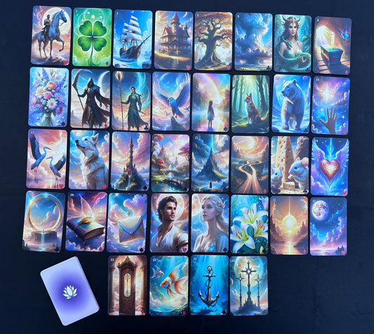 Kartendeck: Das Sommerparadies Lenormand 36 Karten zzgl. 10 Zusatzkarten